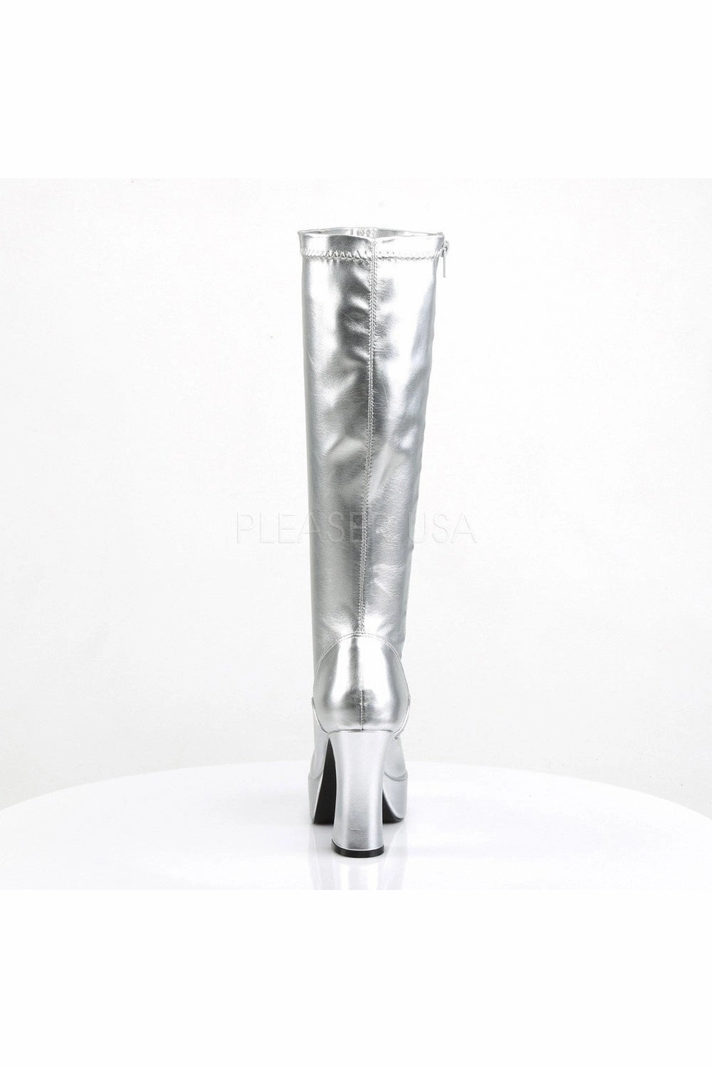 EXOTICA-2000 Go Go Boot | Silver Patent