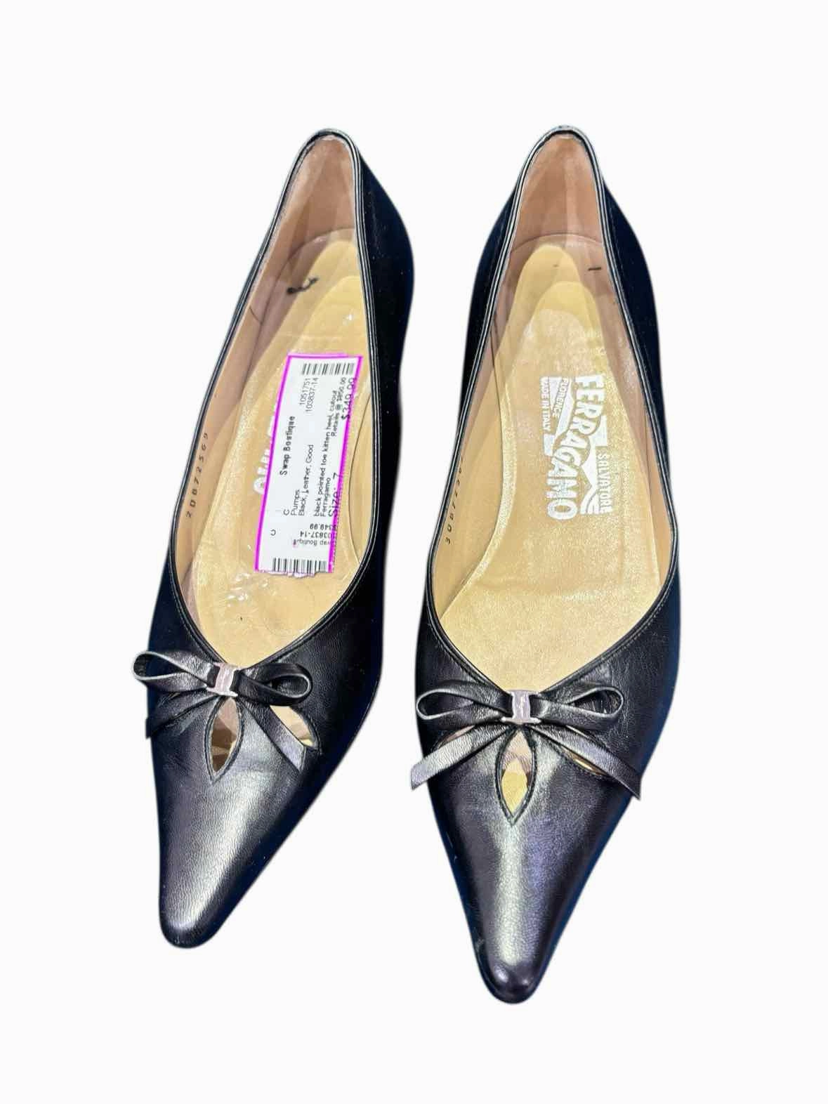 Ferragamo Black Size 7 Pumps