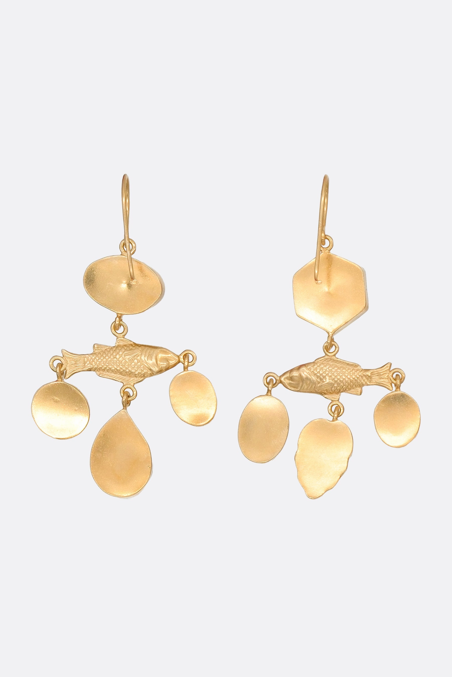 Fish Balance drop earrings