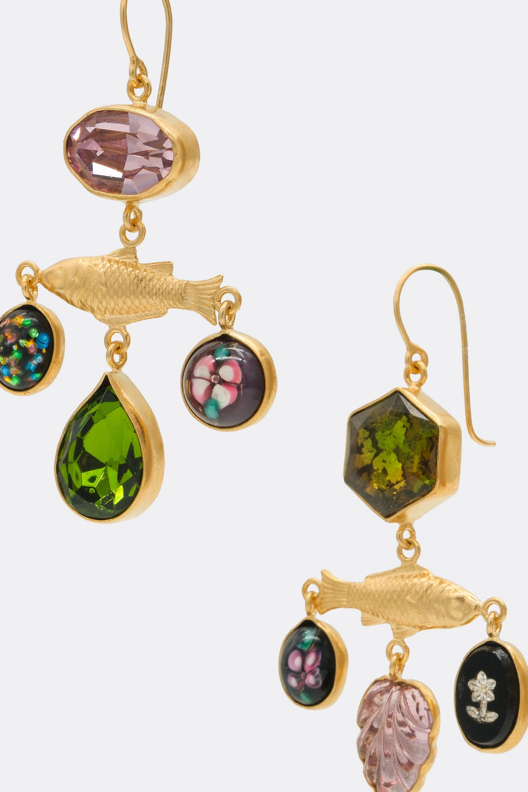 Fish Balance drop earrings