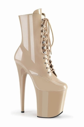 FLAMINGO-1020 Exotic Platform Boot | Nude Patent