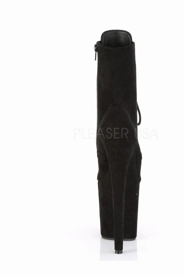 FLAMINGO-1020FS Platform Ankle Boot | Black Faux Leather