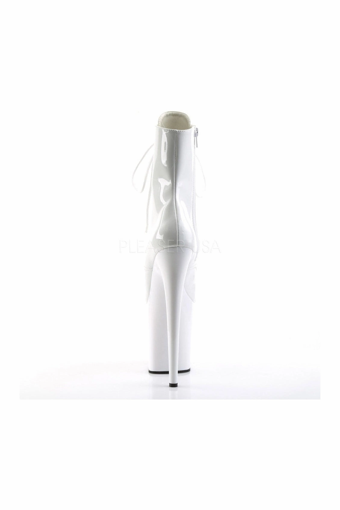 FLAMINGO-1021 Platform Boot  | White Patent