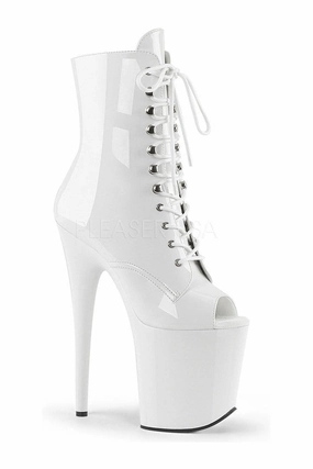 FLAMINGO-1021 Platform Boot  | White Patent