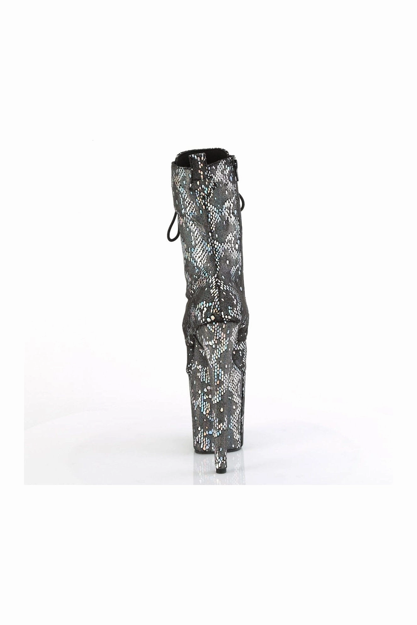 FLAMINGO-1040SPF Silver Faux Snake Ankle Boot