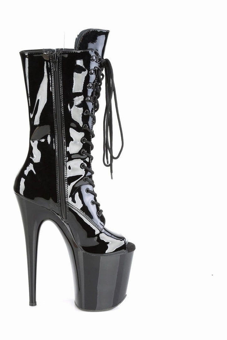 FLAMINGO-1051 Exotic Boot | Black Patent