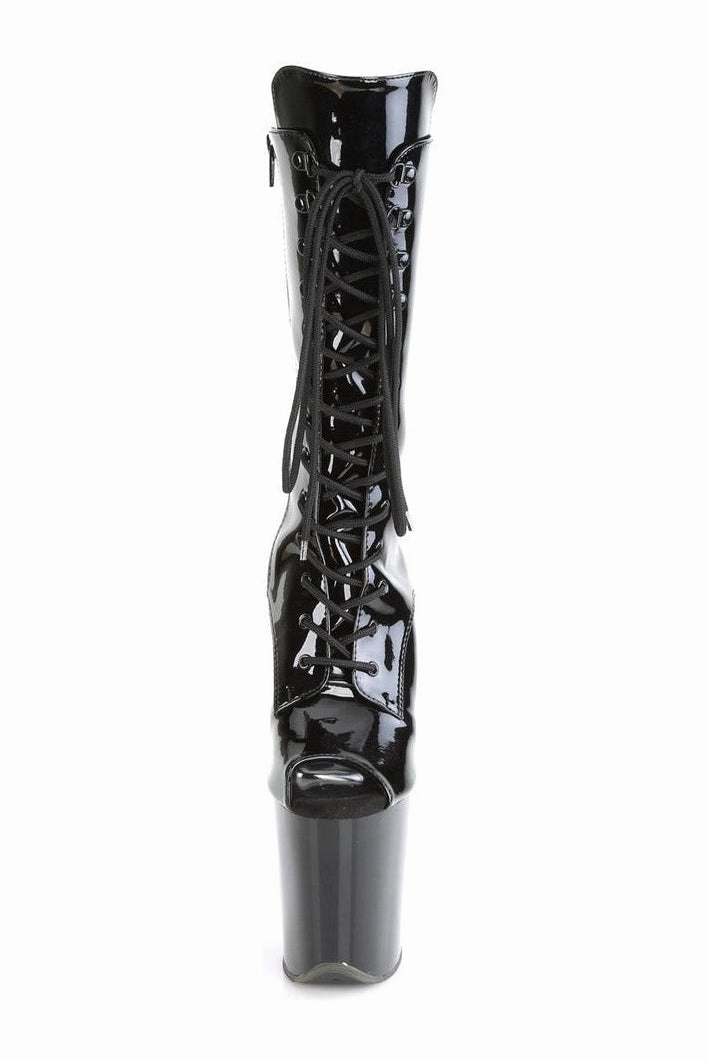 FLAMINGO-1051 Exotic Boot | Black Patent