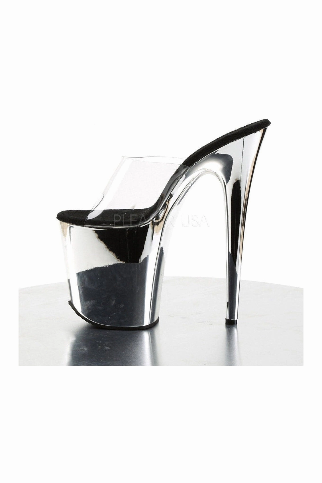 FLAMINGO-801 Platform Slide  | Clear Vinyl