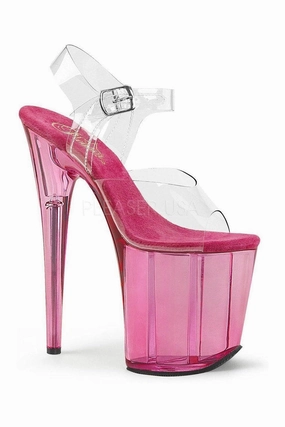 FLAMINGO-808T Platform Sandal  | Clear Vinyl