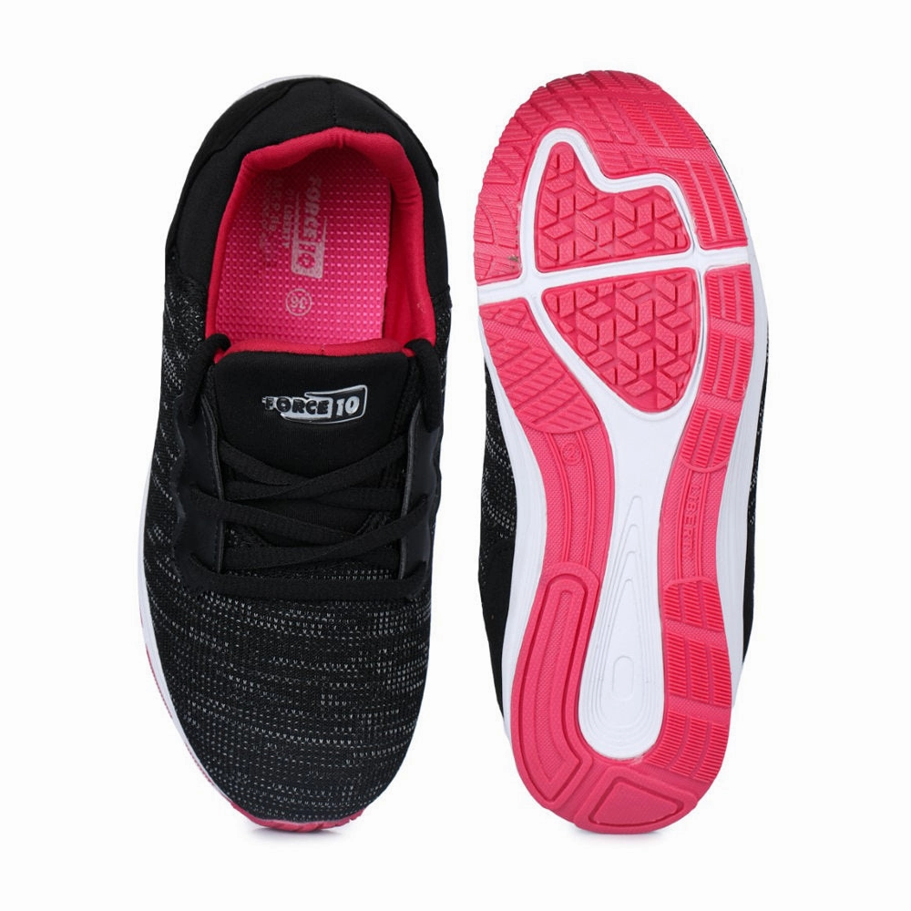 Force 10 Casual Black Lacing Shoes For Women MARTIE-2N By Liberty