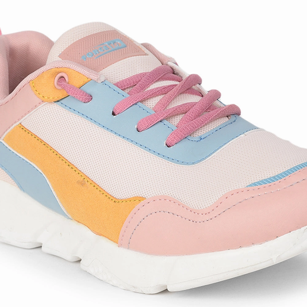 Force 10 Casual Peach Lacing Shoes For Women CORA by Liberty