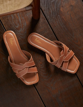 Geometric Flat Slides-Tan