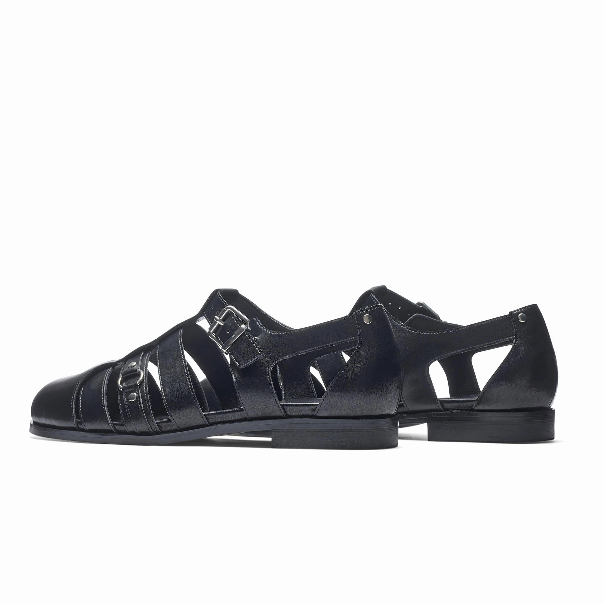 Gilgen Men's Cutout Shoes - Black