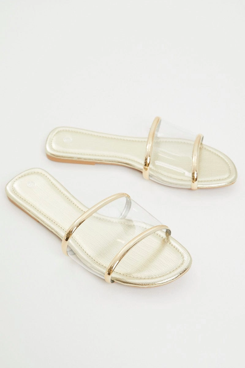 Gold Perspex Flat Slides