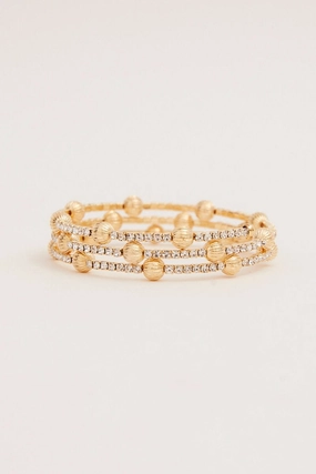 Gold Rhinestone Bangle