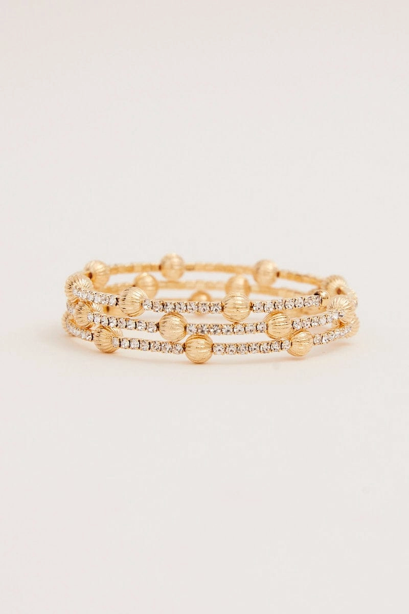 Gold Rhinestone Bangle
