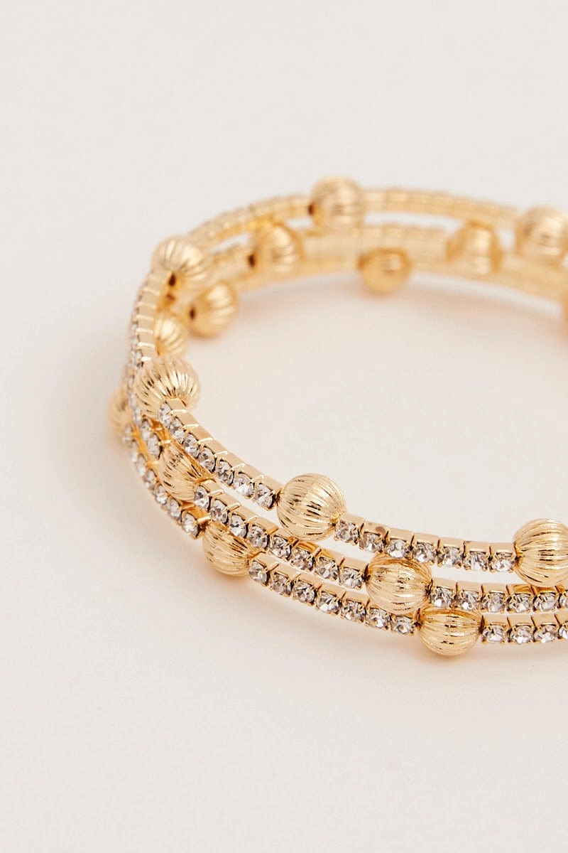 Gold Rhinestone Bangle