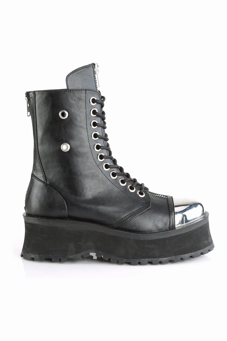 GRAVEDIGGER-10 Black Vegan Leather Ankle Boot