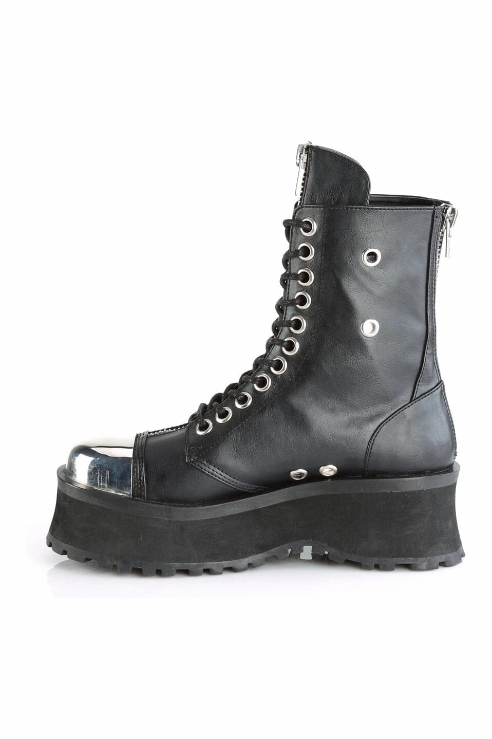 GRAVEDIGGER-10 Black Vegan Leather Ankle Boot
