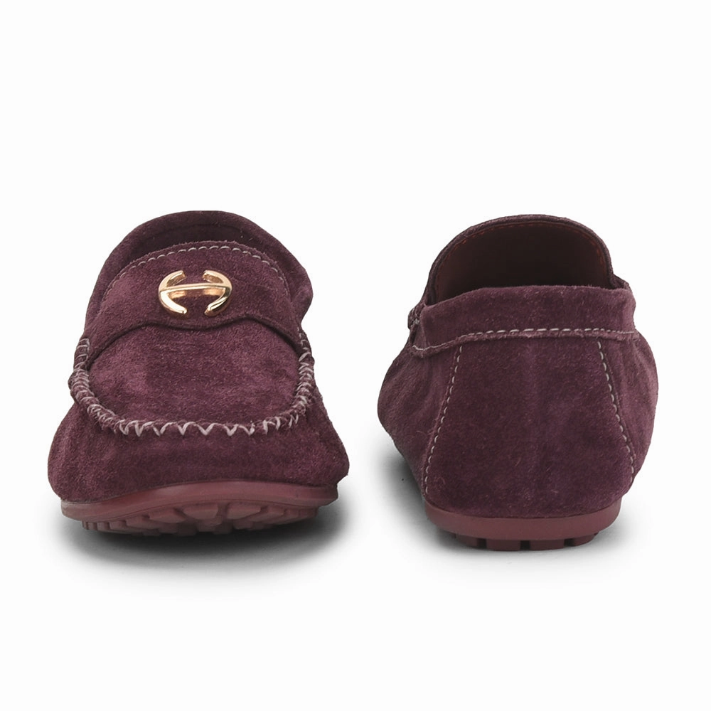 Healers Casual Maroon Loafers For Women GI-SML-52 By Liberty
