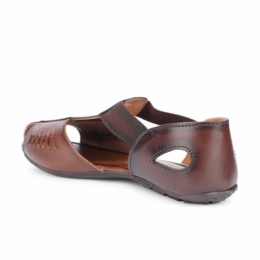 Healers Formal Brown Flat Slipper For Women T840-07 By Liberty