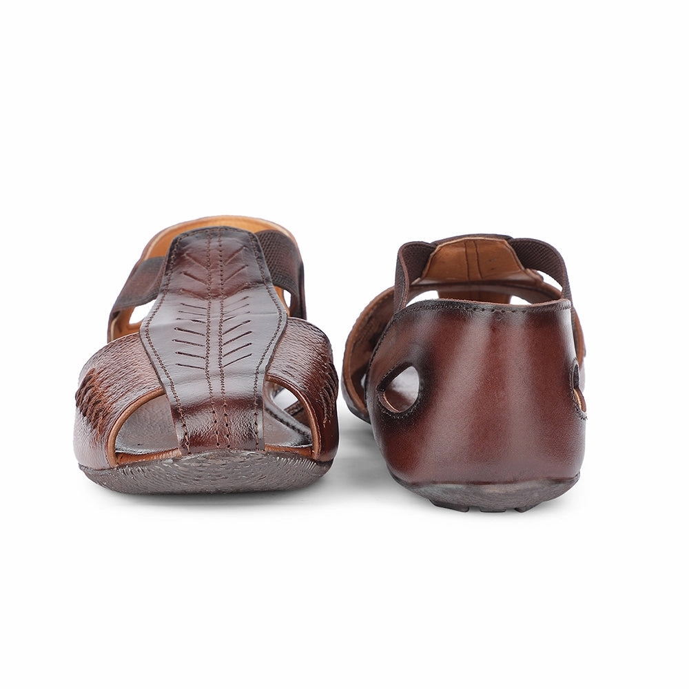 Healers Formal Brown Flat Slipper For Women T840-07 By Liberty