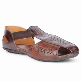 Healers Formal Brown Flat Slipper For Women T840-07 By Liberty