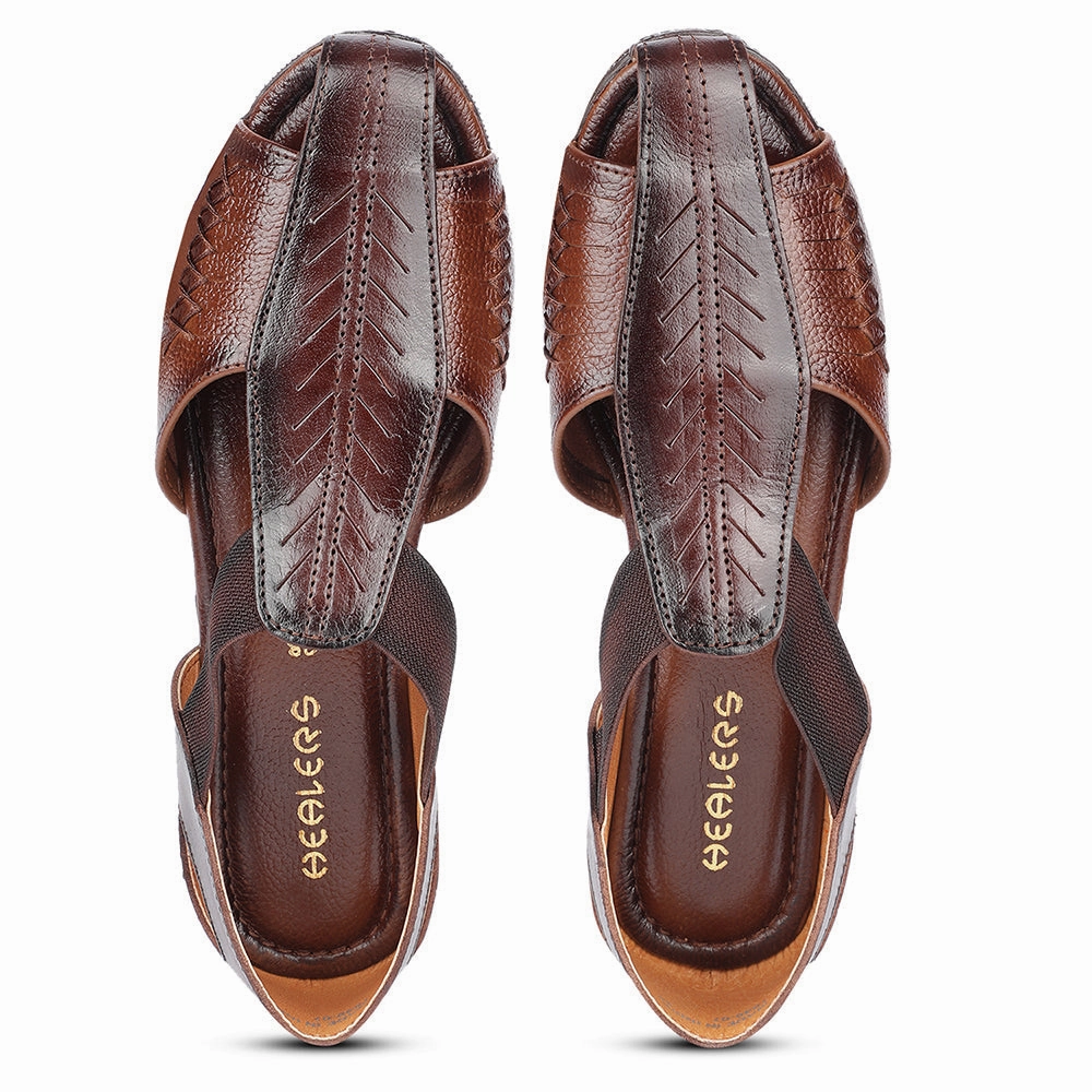 Healers Formal Brown Flat Slipper For Women T840-07 By Liberty