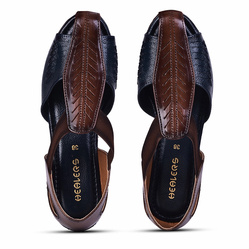 Healers Formal Navy Blue Flat Slipper For Women T840-07 By Liberty