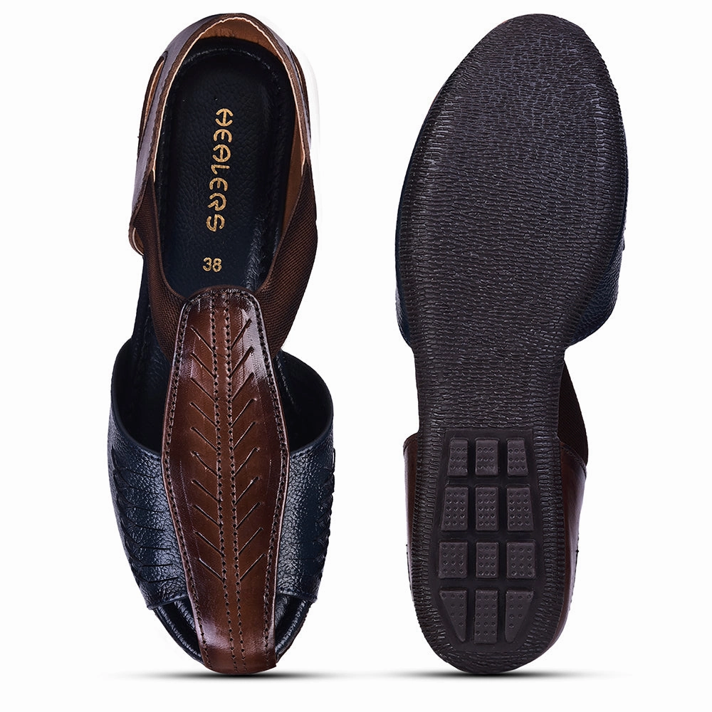 Healers Formal Navy Blue Flat Slipper For Women T840-07 By Liberty