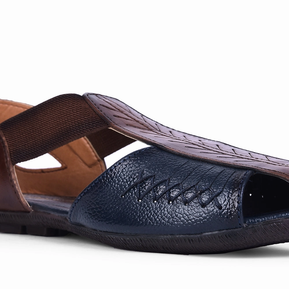 Healers Formal Navy Blue Flat Slipper For Women T840-07 By Liberty