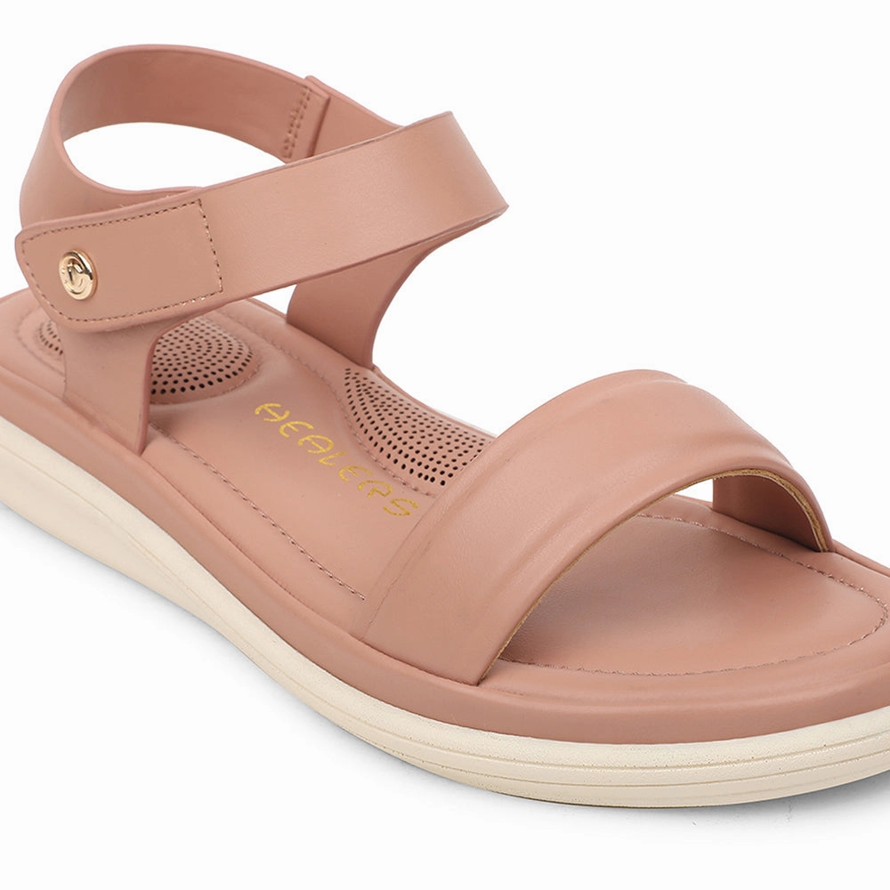 Healers Peach Casual Flat Sandal For Women SSAL-1 By Liberty
