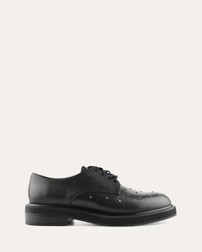 IKER LACE UPS BLACK LEATHER