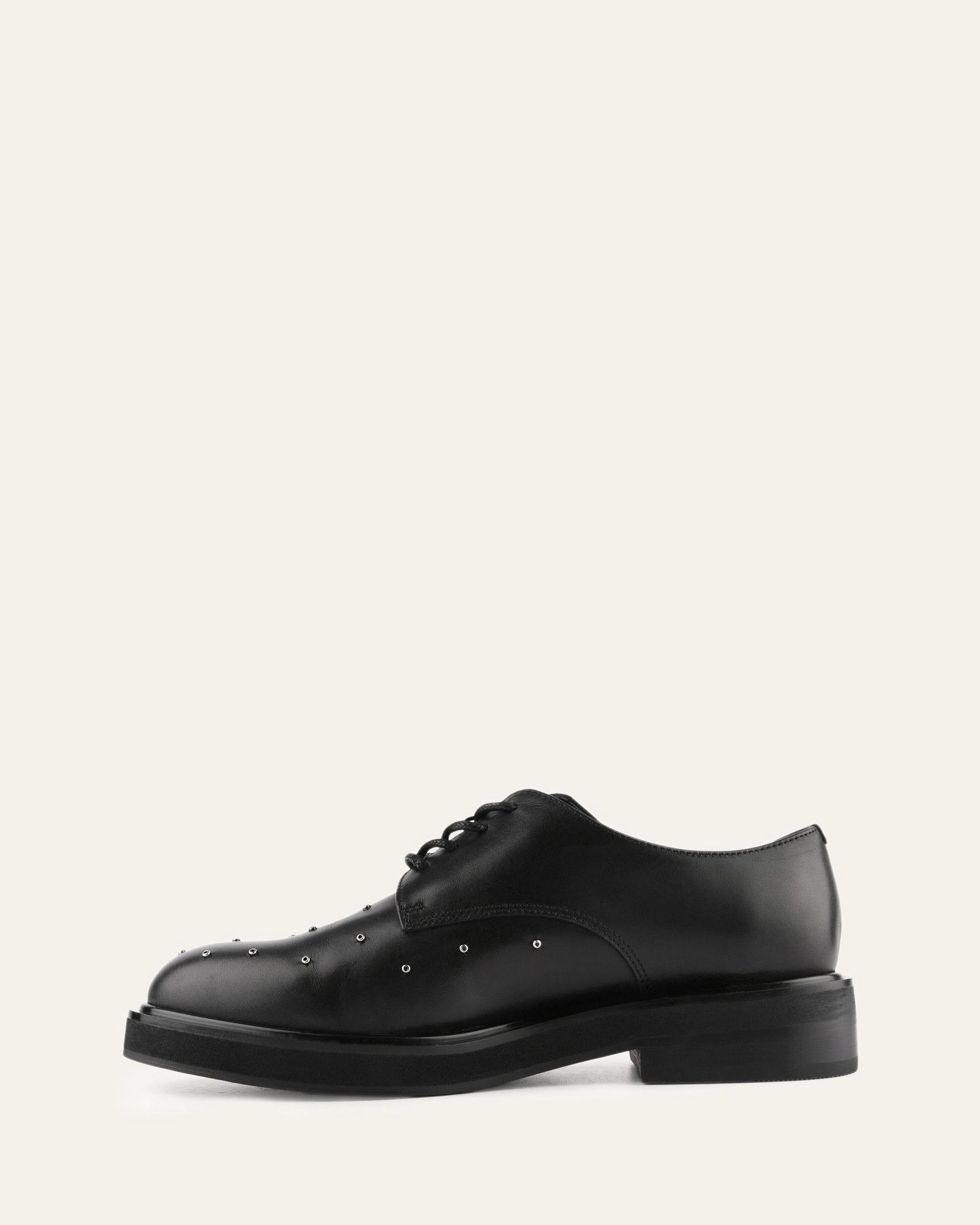 IKER LACE UPS BLACK LEATHER