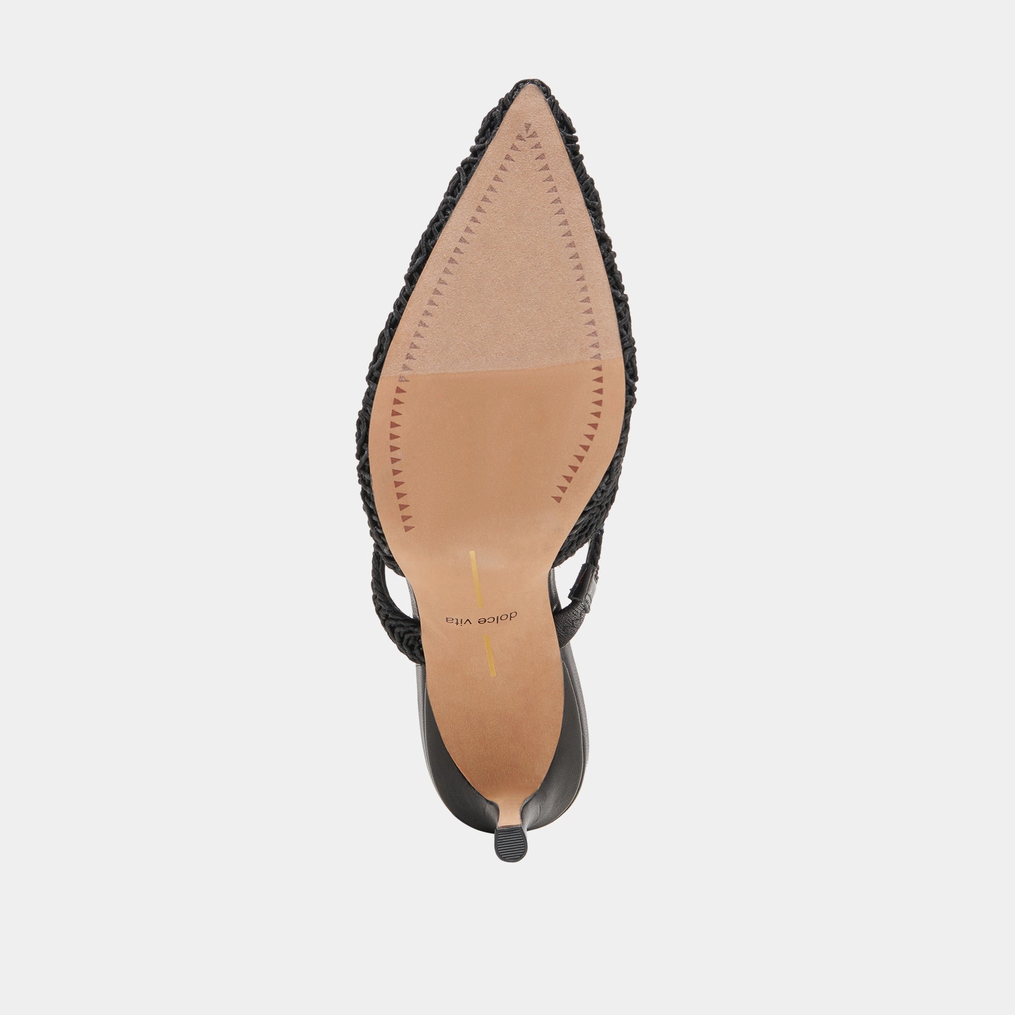 KASSY HEELS ONYX MACRAME