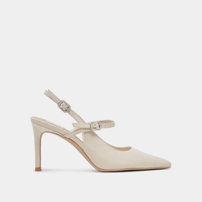 KELLEN HEELS IVORY LEATHER - re:vita