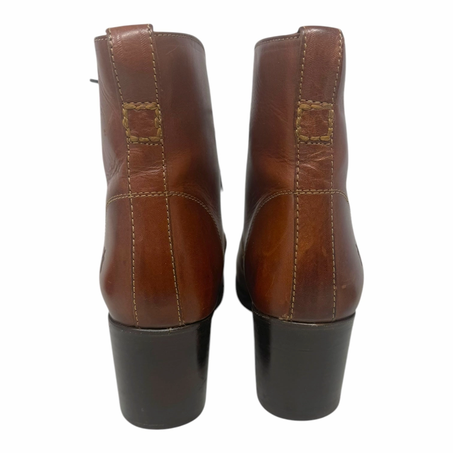 Kendall Chukka Lace Up Boots Designer By Frye In Brown, Size: 10