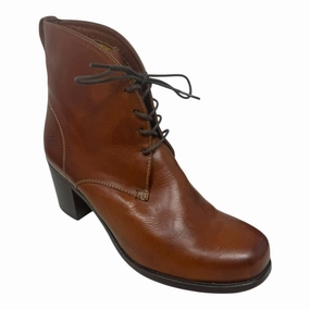 Kendall Chukka Lace Up Boots Designer By Frye In Brown, Size: 10