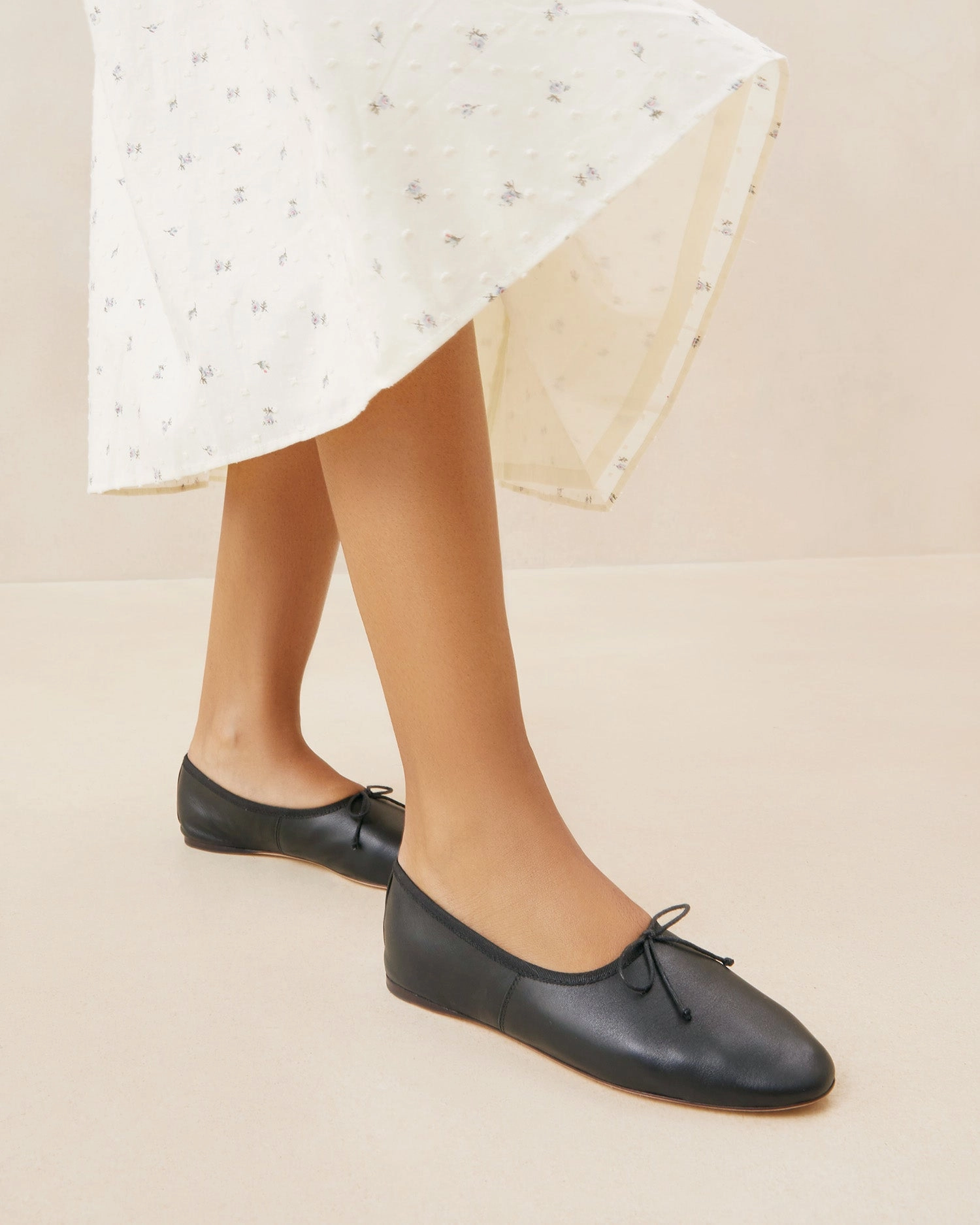 Landon Black Leather Ballet Flat