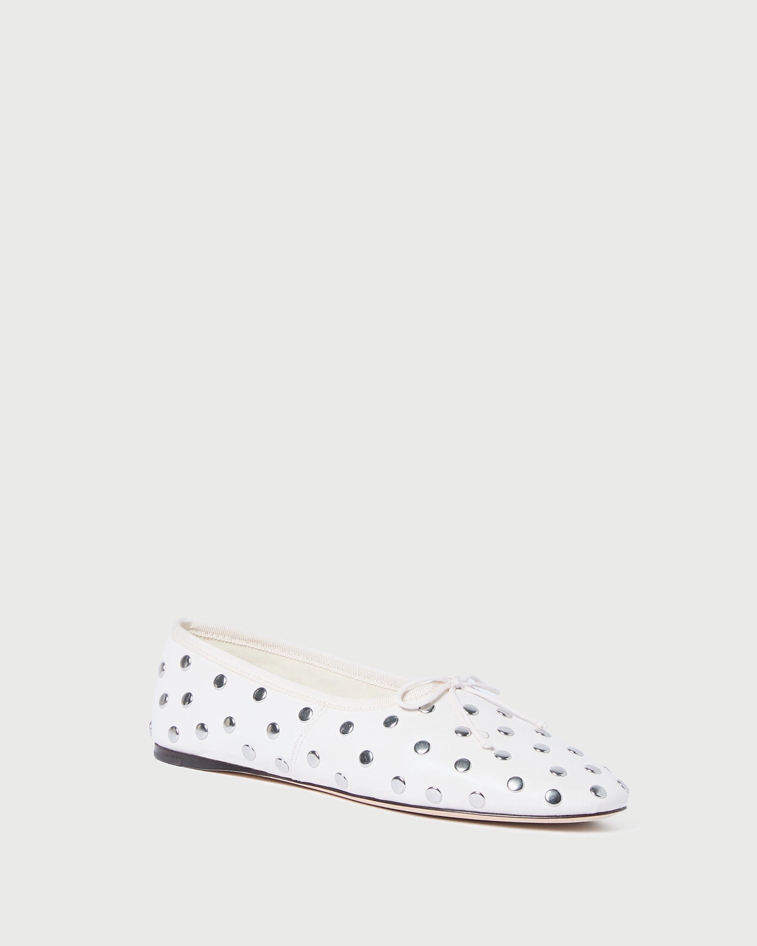 Landon Ecru/Silver Ballet Flat