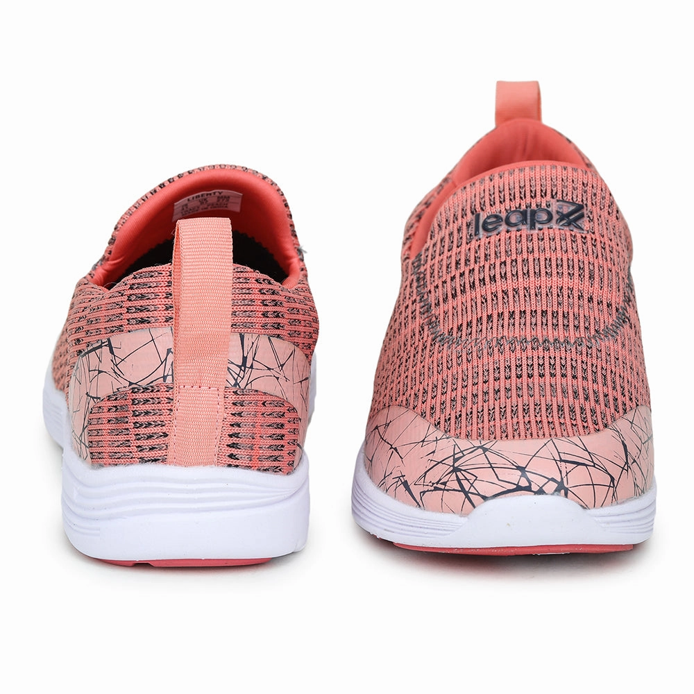 Leap7x Non Lacing Peach Casual Slip on Shoes For Women TRACY By Liberty