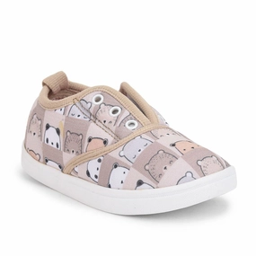 Lucy & Luke (Beige) Casual Lacing Shoes For Kids Mint-3 By Liberty