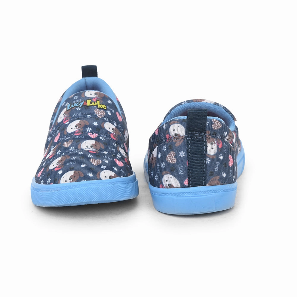 Lucy & Luke (Blue) Sports Non Lacing Shoes For Kids MINT-8 By Liberty
