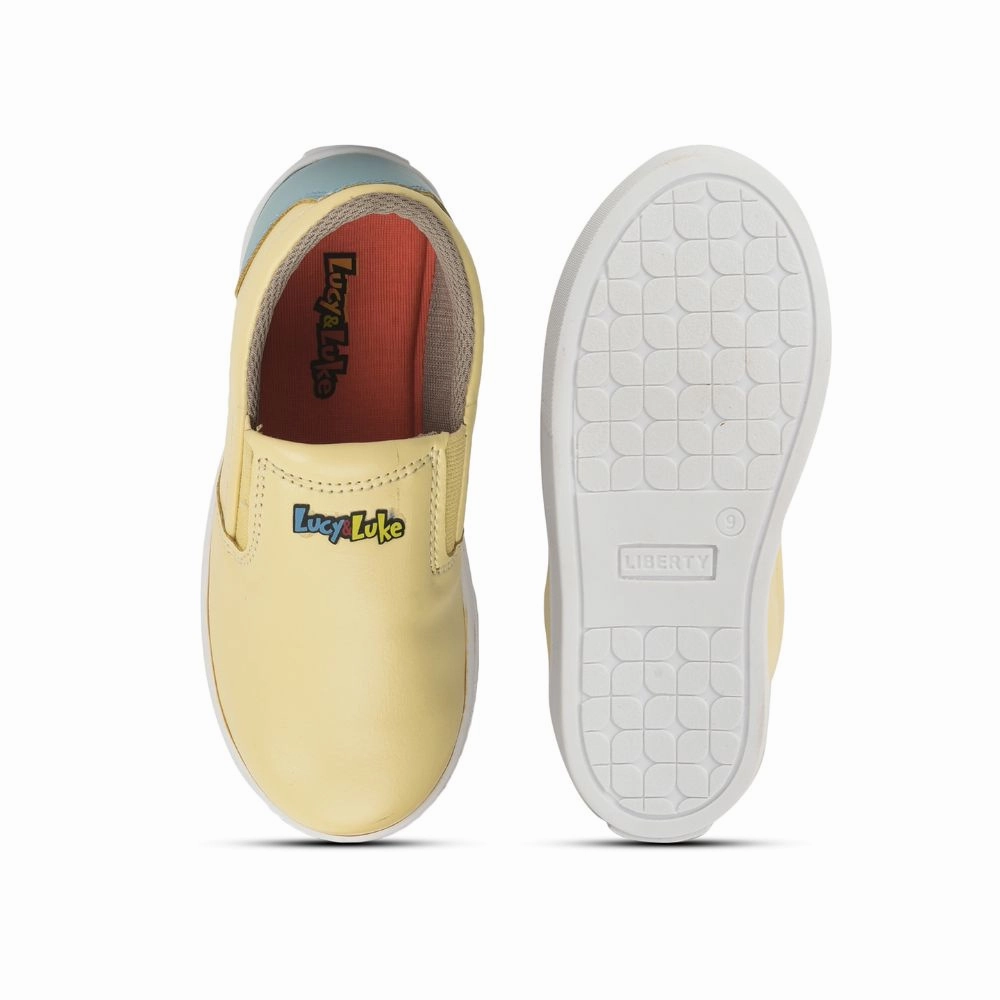 Lucy & Luke (Yellow) Casual Non Lacing Shoes For Kids MINT-2 By Liberty