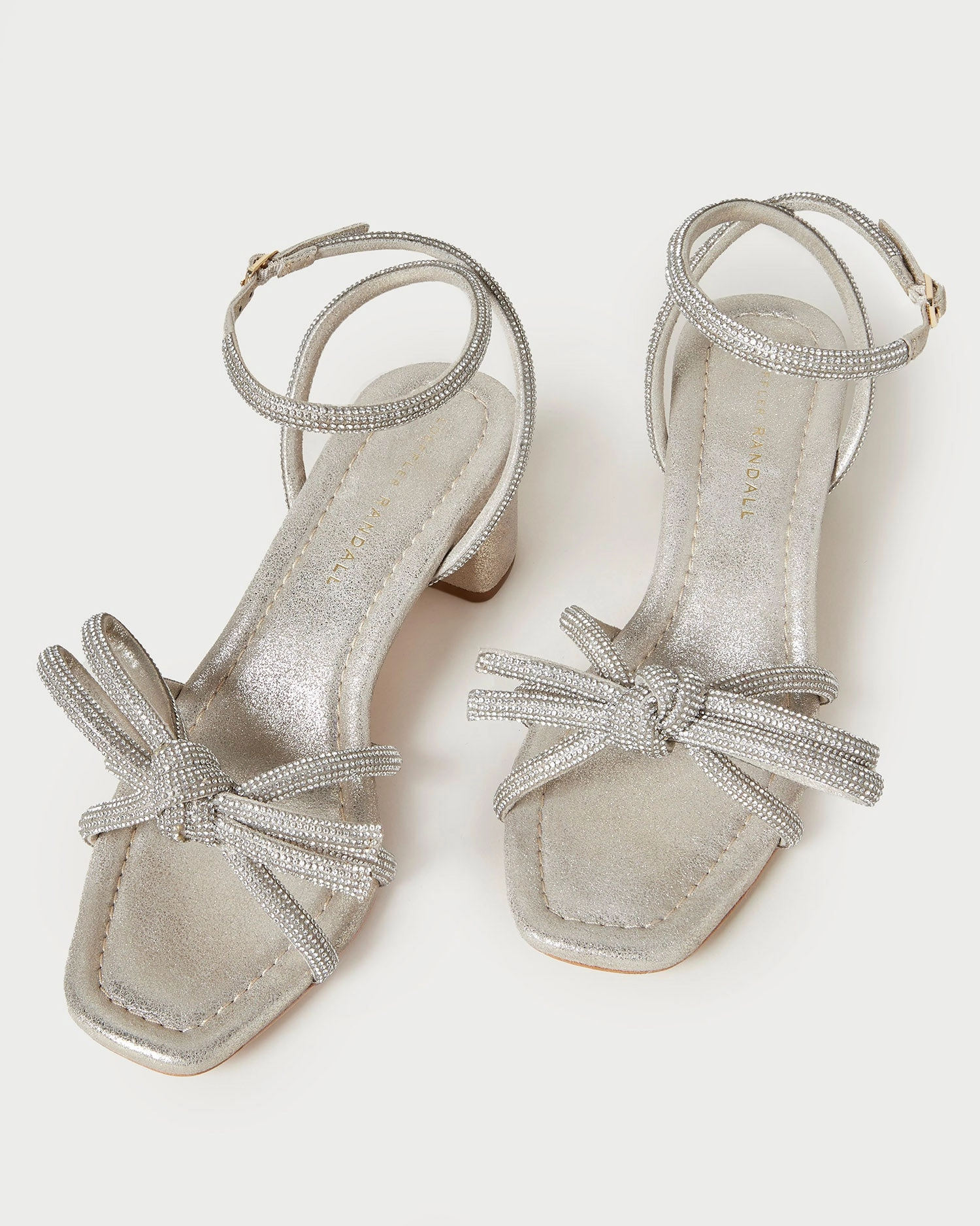 Mikel Cappuccino Bow Mid-Heel Sandal
