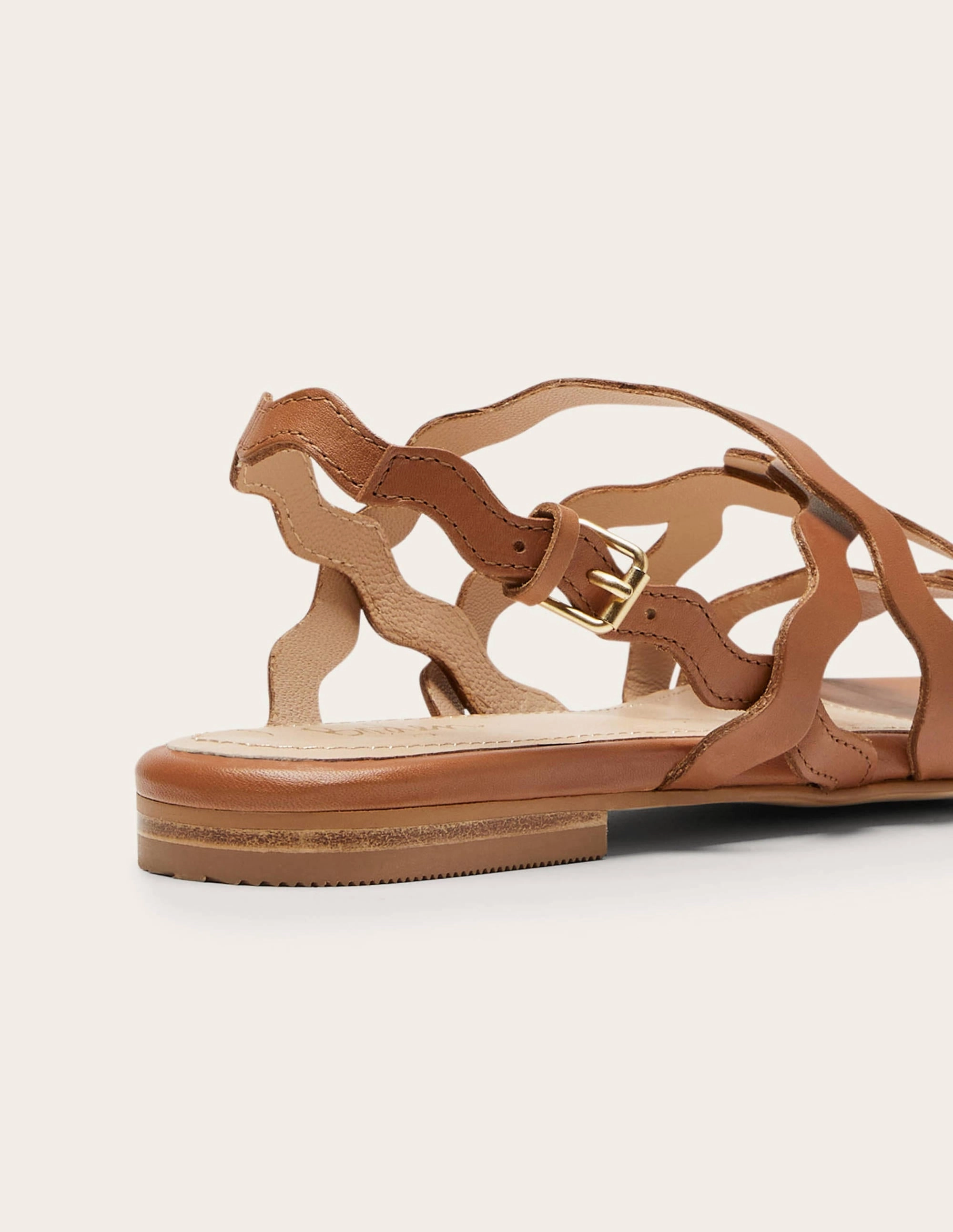 Multi Strap Flat Sandals-Tan