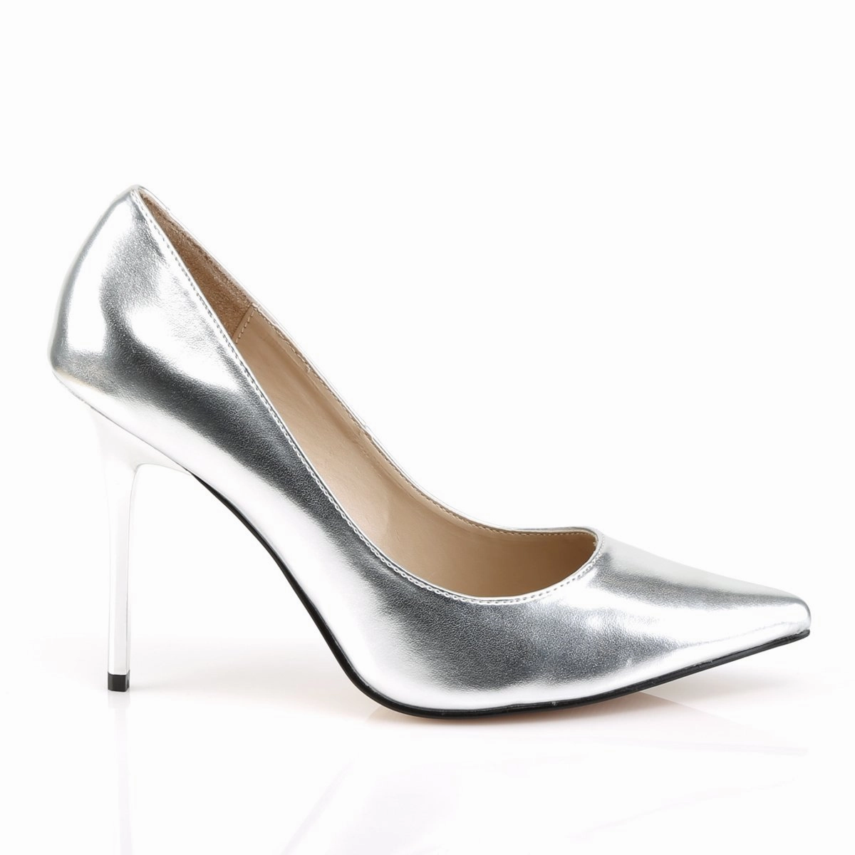 Pleaser Classique-20-Silver-Size 12-Clearance
