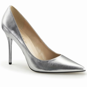 Pleaser Classique-20-Silver-Size 12-Clearance