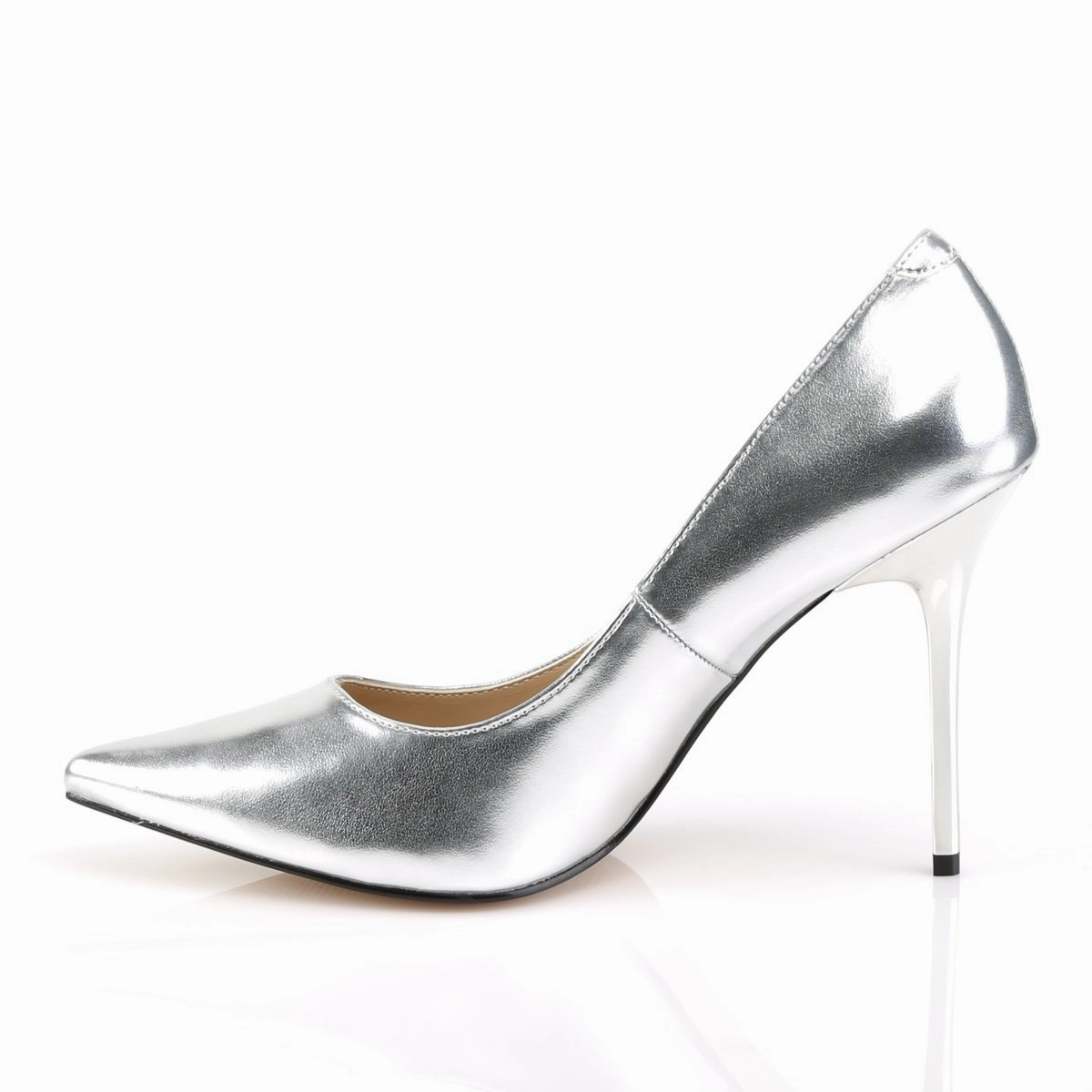 Pleaser Classique-20-Silver-Size 12-Clearance