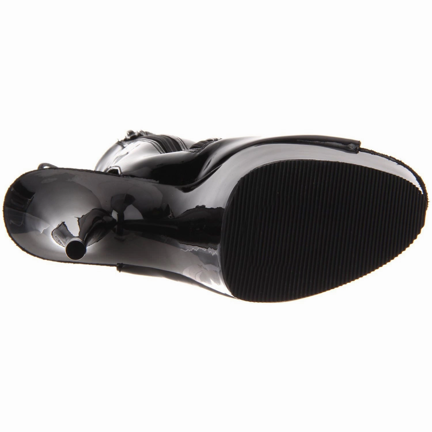 PLEASER DELIGHT-1018 Black Pat Ankle Boots